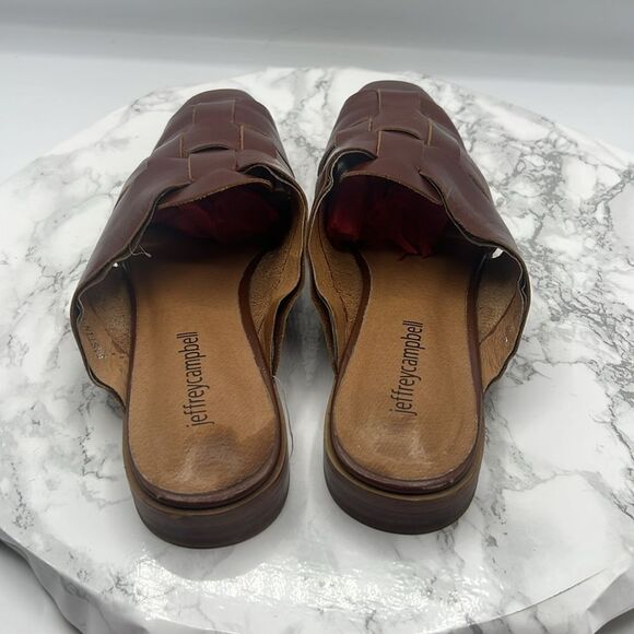 JEFFREY CAMPBELL Eastin Fisherman Style Brown Leather Miles-6.5 - Picture 4 of 8